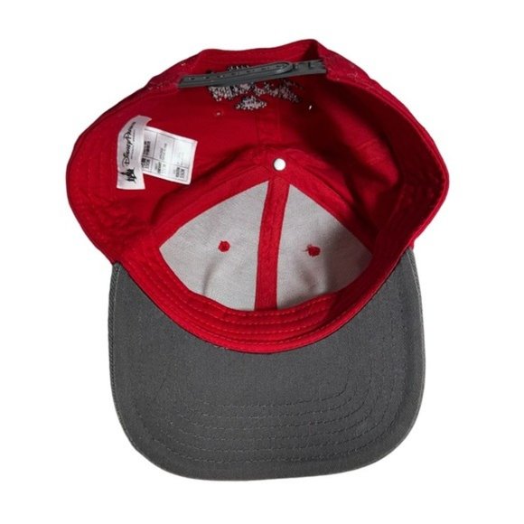 Disney Parks Mickey Mouse Snapback Hat Red Retro Embroidered Cap Cross S… - Picture 6 of 8